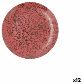 Piatto da pranzo Ariane Oxide Rosso Ceramica Ø 21 cm (12 Unità)