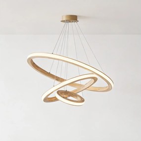 Brilagi - Lampadario LED sospeso su cavo UMEA WOOD LED/45W/230V Ø 60 cm in legno