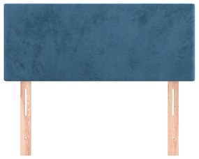 Testiera blu scuro 100x5x78/88 cm in velluto