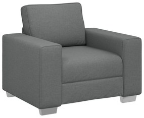 Set divano 3 pezzi con cuscini grigi scuri