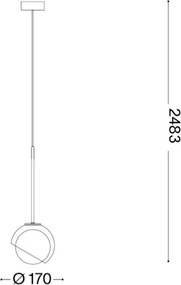 Ideal Lux - Sospensione a cavo BLOOM 1xE27/42W/230V Ø 17 cm nero