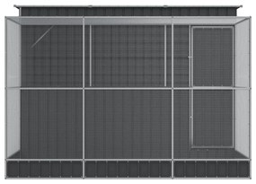 Voliera con estensione argento 290x303x216 cm in acciaio