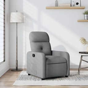 Poltrona Reclinabile İn Tessuto Grigio Chiaro /