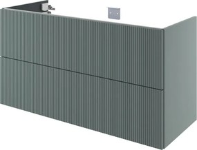 Mobile da bagno sottolavabo Neo Groove L120 X P48 X H70 due cassetti, verde salvia cannettato