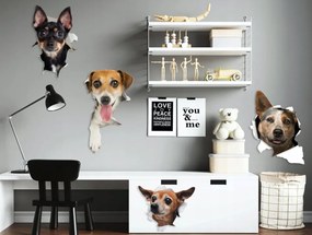 Particolare adesivo da parete per gli amanti dei cani 60 x 120 cm