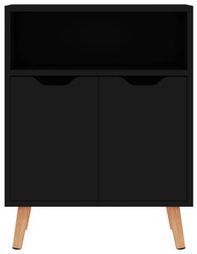 Credenza nera 60x30x72 cm in legno multistrato