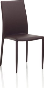Set 4 Sedie 43,5x46,5x90,5 cm in Similpelle Marrone...