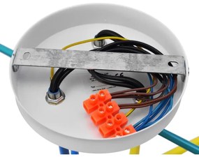 Lampadario a plafone CAMBRIDGE 6xE27/20W/230V blu/rosso/arancione