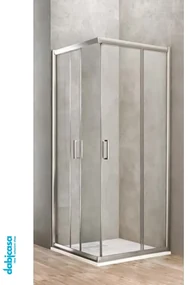 Box Doccia "Gold" 70 X 120 Con Apertura Angolare Scorrevole Cristallo Trasparente 6mm