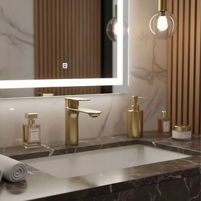 Rubinetto da lavabo Rea Drop Brush Gold low