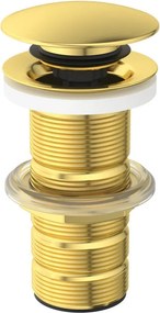 Piletta per lavabo click-clack IDEAL STANDARD attacco 1 1/4" foro Ø 62 mm in ottone dorato