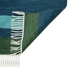 Tappeto da esterno bifacciale blu scuro in plastica riciclata , 160 x 230 cm Marlin - Green Decore