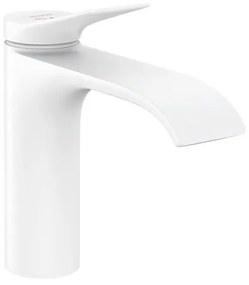 Rubinetto per lavabo a canna media Vivenis bianco verniciato opaco HANSGROHE H 20.5 cm