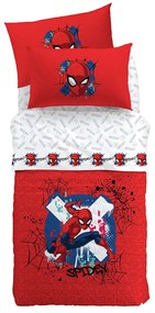 Copriletto Trapuntato Singolo Spider-man red Marvel, in