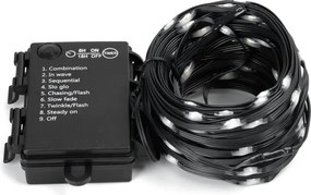 Aigostar -LED Catena luminosa da esterno 50xLED/8 funzioni 3xAA 5,3m IP44 luce bianca fredda