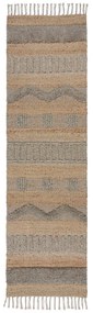 Passatoia in grigio chiaro e colore naturale 60x230 cm Medina - Flair Rugs