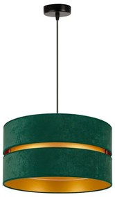 Duolla - Lampadario a sospensione con filo DUO 1xE27/15W/230V diametro 40 cm verde/oro