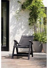 Sedia da giardino in plastica grigio scuro Aruba - Keter