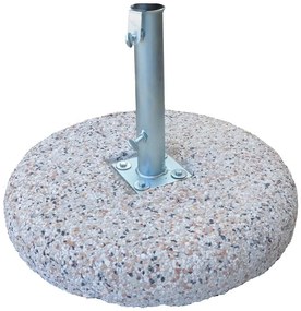 Base per ombrellone in Cemento Graniglia tricolore Base GR55-40Ø 60 x H 9 cm