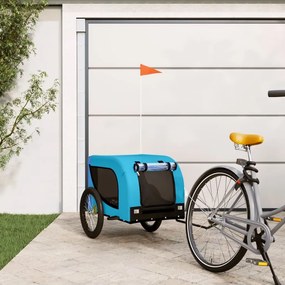 Rimorchio Da Bici Per Animali Blu E Nero Oxford E Ferro /