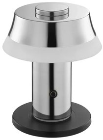 Brilliant - Lampada da tavolo LED KINICH, dimmerabile e ricaricabile, con controllo touch, LED 2,5W/5V 2700K cromo lucido