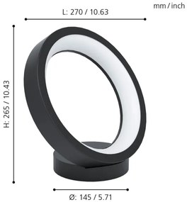 Eglo 99029 - Lampada da tavolo LED RGB dimmerabile MARGHERA-C LED/16W/230V