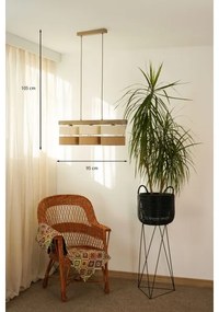 Brilagi - Lampadario a sospensione con filo FOREST 3xE27/15W/230V pino/beige/color crema