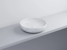 Cielo Shui Lavabo 45 cm tondo da appoggio senza troppo pieno carrara statuario