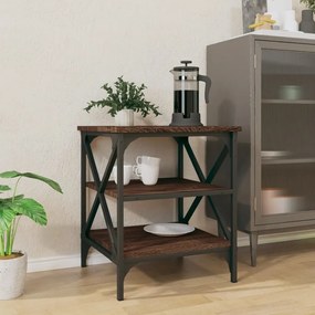 Tavolino da salotto rovere marrone 40x42x50cm legno multistrato