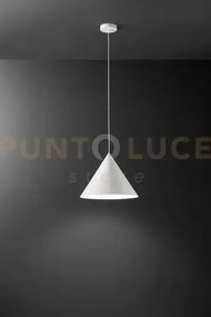 Sospensione in metallo bianco opaco iconic 1 luce attacco e27 d.40cm