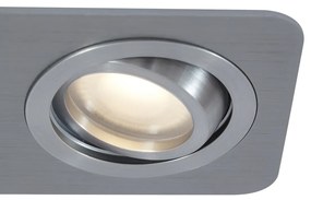 Set di 6 faretti da incasso arrotondati color canna di fucile GU10 50mm regolabili IP44 2 luci - Alberto