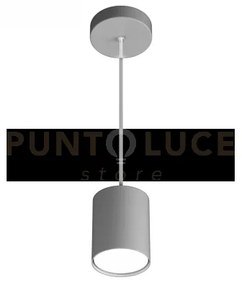 Shape sospensione tubo h.10 1 luce grigio 1143-s10-gr