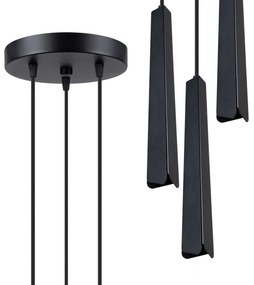 Sollux SL.1401 - Lampadario a sospensione con filo PRYSM 3xG9/8W/230V nero