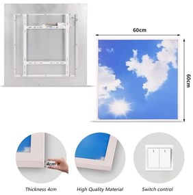 Brilagi - Plafoniera LED SLIMFRAME LED/58W/230V 60x60 cm argento/blu