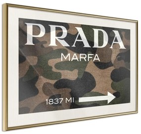 Poster  Prada (Camo)  Cornice Quadri Cornice d'oro con passe-partout, Larghezza x Altezza Home decor 30x20