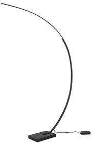Lampada da terra di design nera con LED dimmerabile - Dina