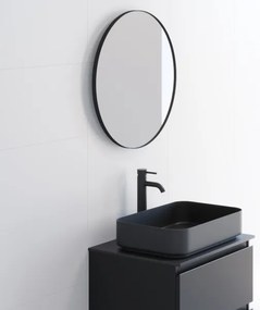BATH DELUXE 01-060-09-02-00 - Specchio da bagno BORGSTED diametro 60 cm nero