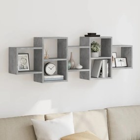 Scaffale A Muro Grigio Cemento 129x18x42 Cm İn Truciolato /