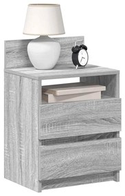 Comodino Con 2 Cassetti Grigio Sonoma 40x33x60 Cm /