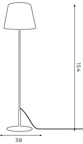 Lampada da terra ARDEN 1xE27/60W/230V viola/oro
