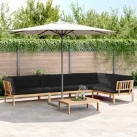 Set Divano Pallet Giardino 5pz con Cuscini Massello Acacia 3209412