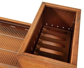 Barbecue A Legna In Acciaio Corten 45x50 Design Moderno Flipper Clementi
