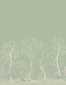 Cole & Son Carta da parati panoramica Seasonal Woods Silk - Jade Silk