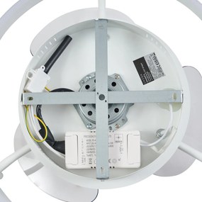 Ventilatore da soffitto bianco 50 cm con LED dimmerabile e telecomando - Maddy