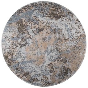 Tappeto rotondo azzurro/marrone chiaro lavabile ø 120 cm Sandstorm – Vitaus