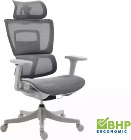 Sedia da ufficio Winner ergonomica grigia – 64x51x114 cm