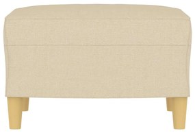 Poggiapiedi crema 60x50x41 cm in tessuto