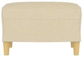 Poggiapiedi crema 60x50x41 cm in tessuto