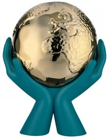 Bongelli preziosi statua moderna scultura mani mondo collezione Globe cm 36 X 27 OTTANIO ORO