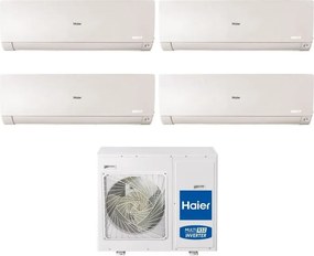 Climatizzatore Condizionatore Haier Quadri Split Inverter serie flexis plus white 7+7+9+18 con 4U85S2SR3FA R-32 Wi-Fi Integrato Colore Bianco